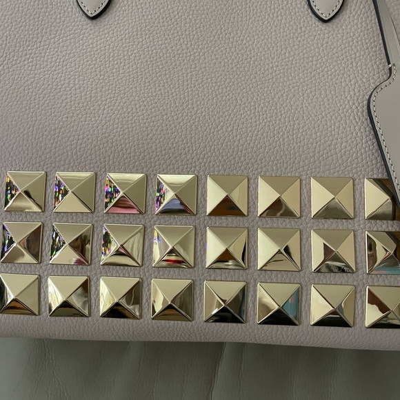 NEW***MICHAEL KORS Sinclair East West large studs leather large tote bag - PINK - Picture 5 of 14